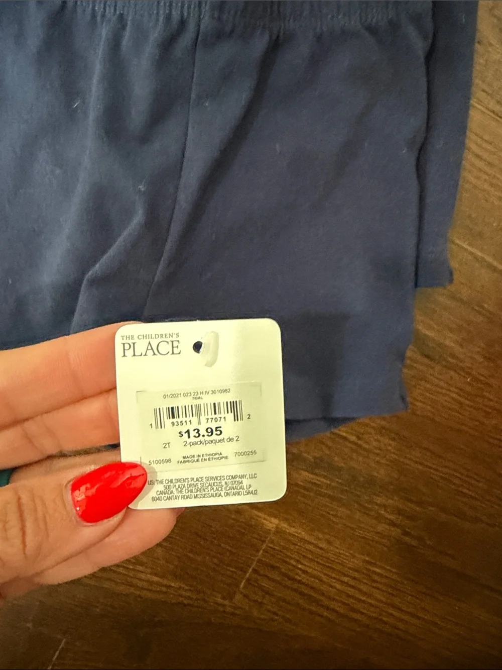NWT The Children's Place Navy Stretch Twin Pack Shorts